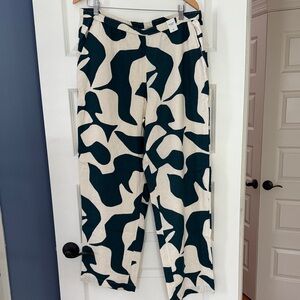 Abercrombie & Fitch Straight Linen-Blend Pull-On Pants